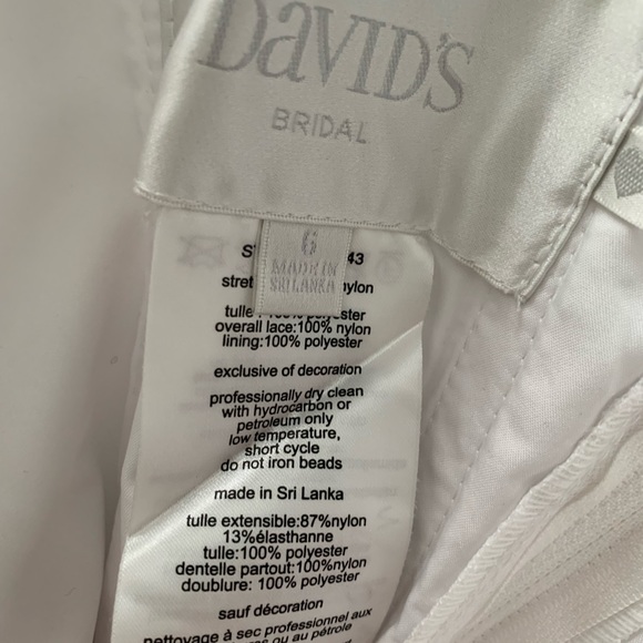 David’s Bridal - Long Sleeve Off-the-Shoulder Trumpet Wedding Dress (WG3943) - Picture 7 of 10